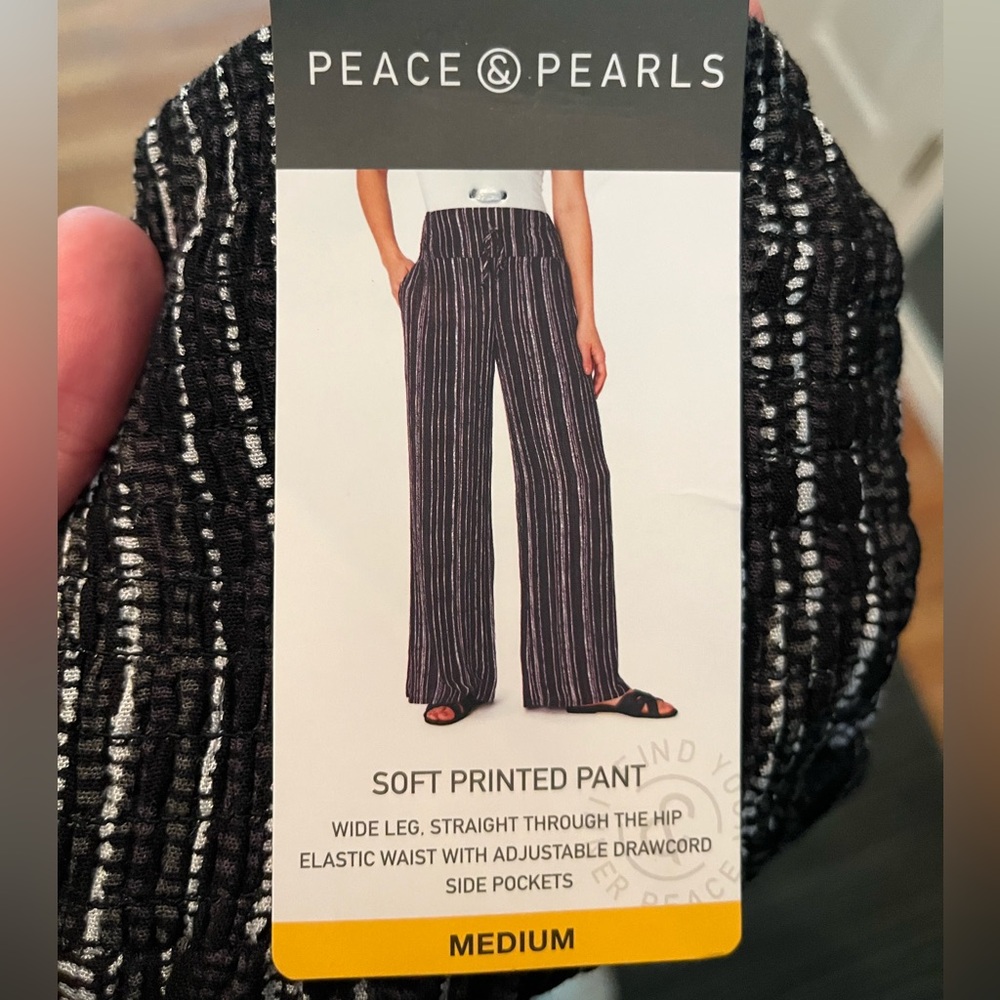 Multi Color Blue Wide Leg Pants